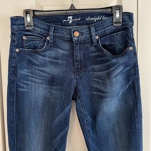 7 for all mankind straight leg jeans - 28
